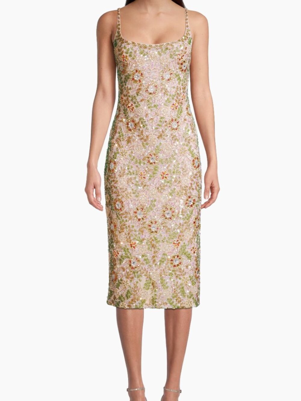NWT Mac Duggal Floral Beaded Cocktail Sheath Dress Size 4 - 10755